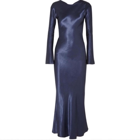 The Line by K | Dresses | Elegant Navy Blue Long Sleeve Dress | Poshmark